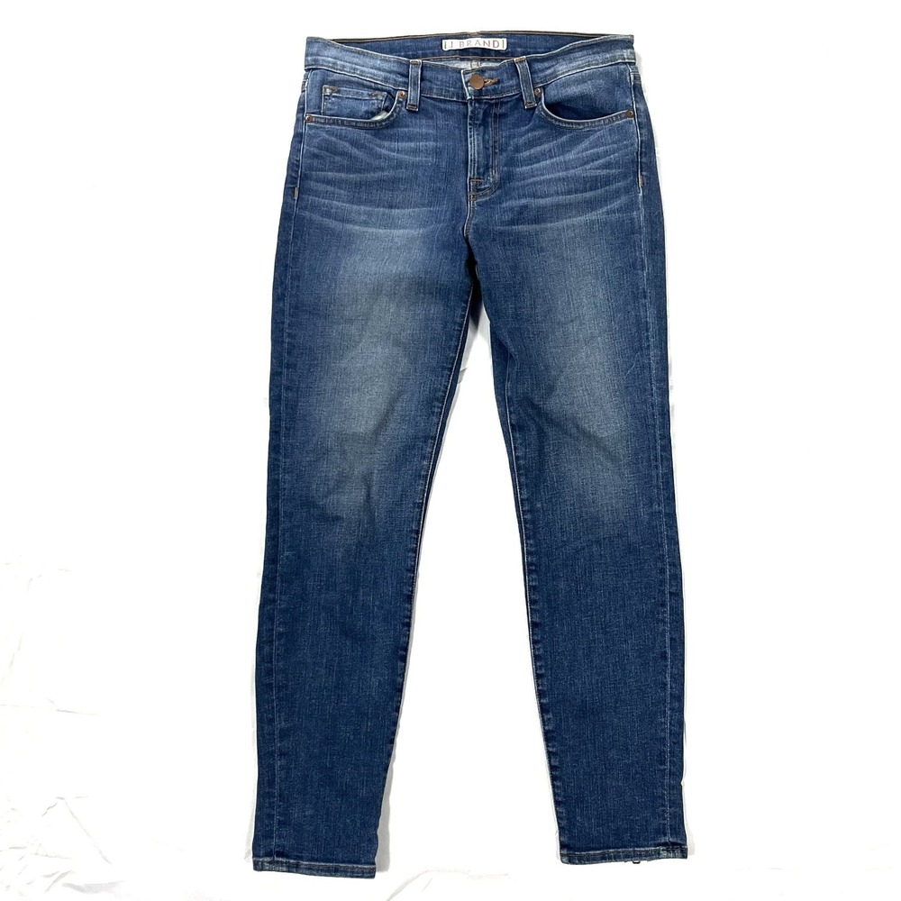 J Brand Cass Womens 28 Skinny Jeans Antigua Blue Ankle Zip Stretch USA 8510C032